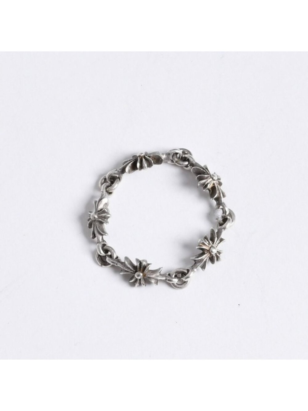 Chrome Hearts Tiny Ech Plus Cross Ring 925 Sterling Silver